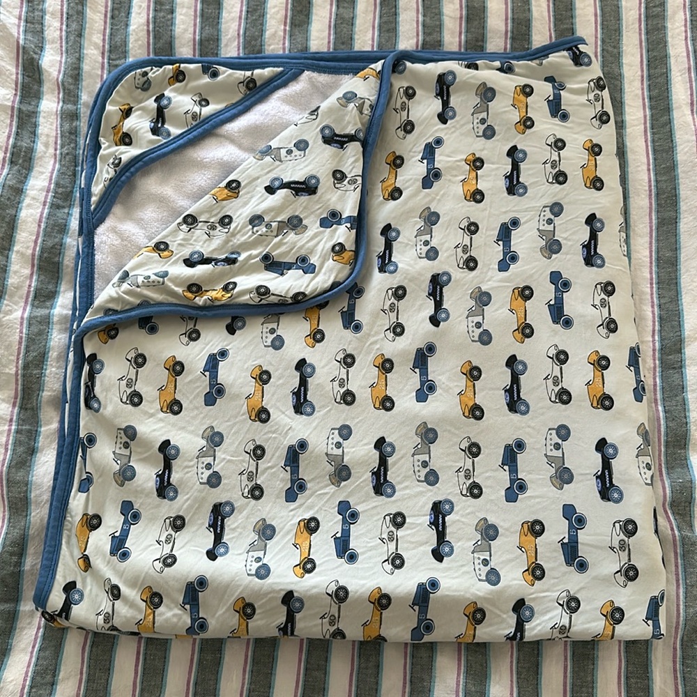 Posh Peanut hooded towel | Enzo print